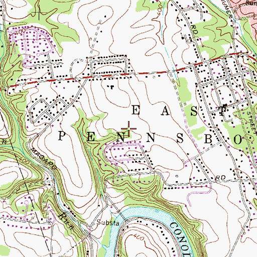 Topographic Map of Mount View Airport (historical), PA