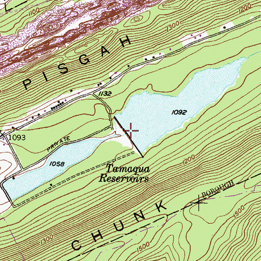 Topographic Map of Upper Owl Creek Dam, PA