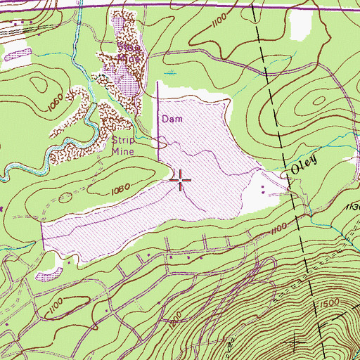 Topographic Map of Lake of the Four Seasons, PA