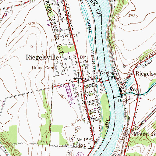 Topographic Map of Saint Johns United Church of Christ, PA