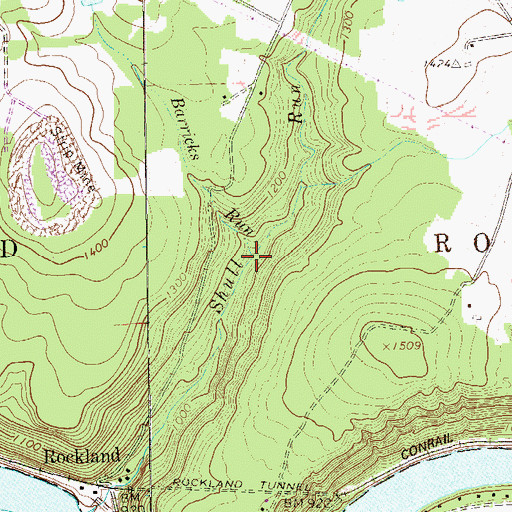 Topographic Map of Barricks Run, PA