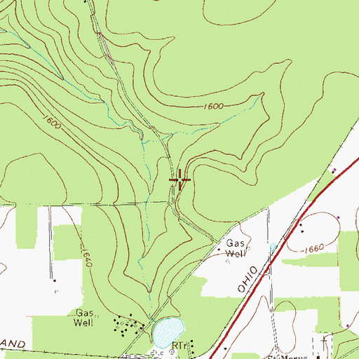 Topographic Map of Love School, PA