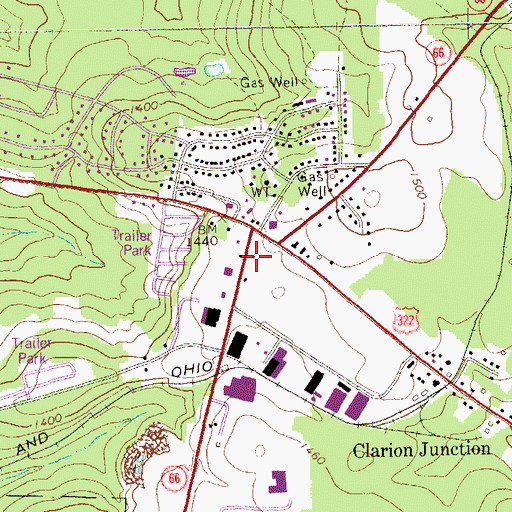 Topographic Map of Concord Church, PA