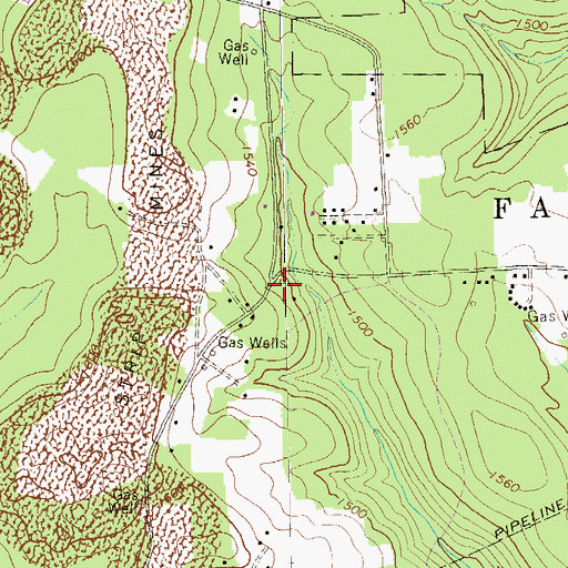 Topographic Map of Henry School (historical), PA