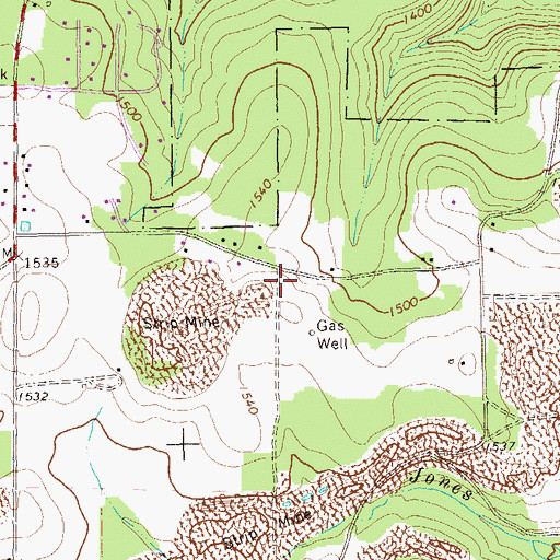 Topographic Map of Maple Grove School (historical), PA