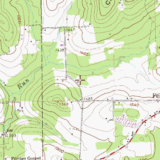Topographic Map of Blauser School, PA