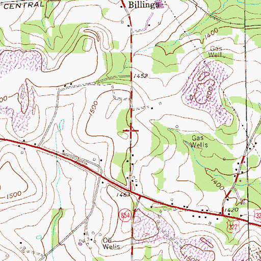 Topographic Map of Black School, PA