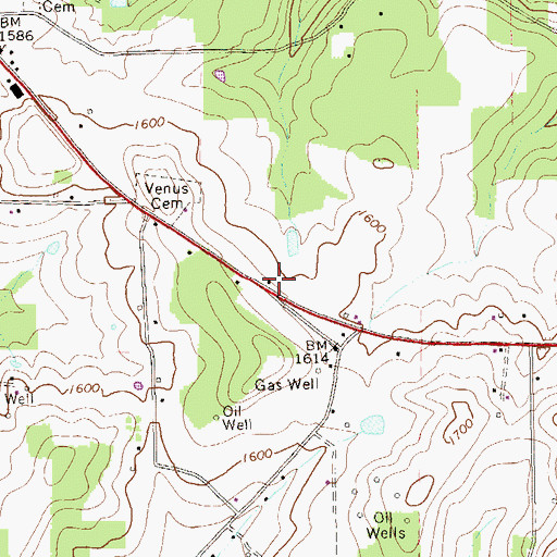 Topographic Map of Henlen School, PA
