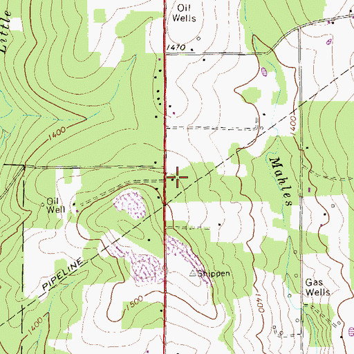 Topographic Map of Kahle School, PA
