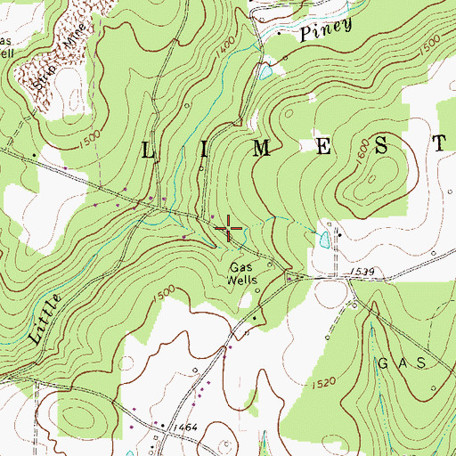 Topographic Map of Pinegrove School, PA