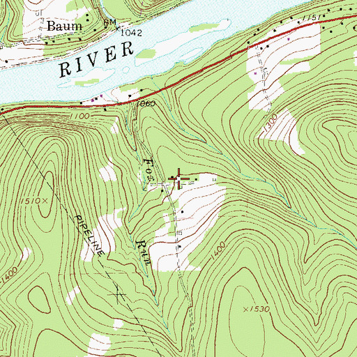 Topographic Map of McCalmont School, PA