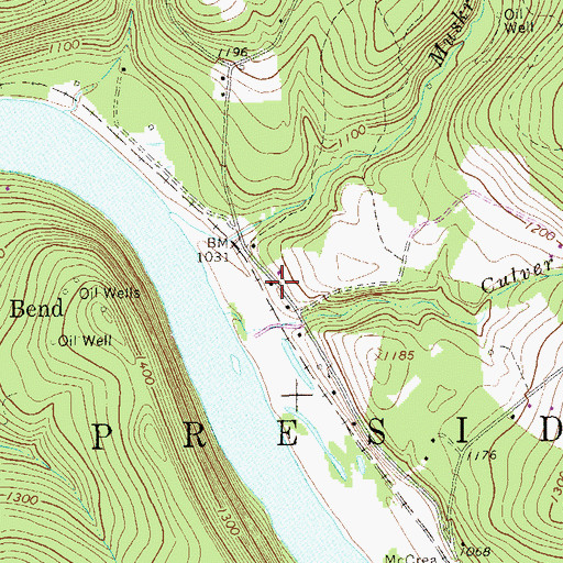 Topographic Map of Eagle Rock School, PA