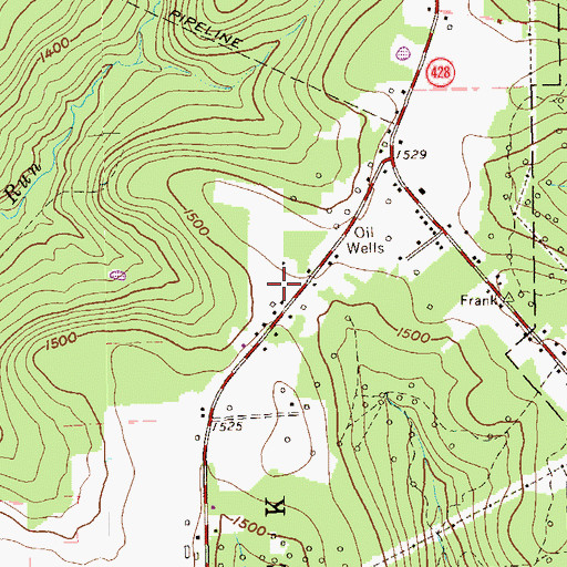 Topographic Map of Rossman School, PA
