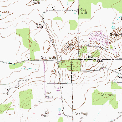 Topographic Map of Criswell School, PA