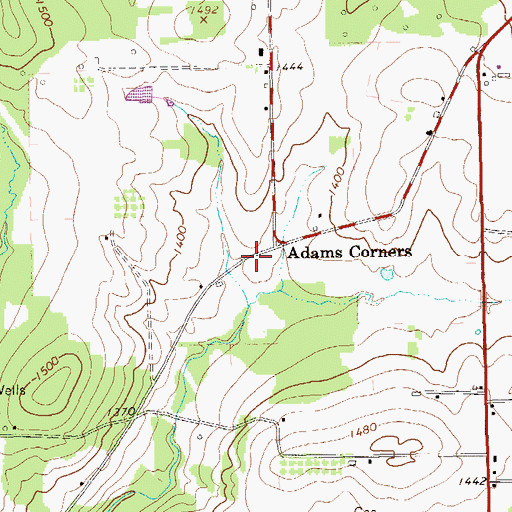 Topographic Map of Maple Hollow School (historical), PA