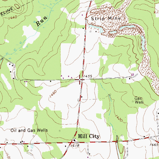 Topographic Map of Meadow Church (historical), PA