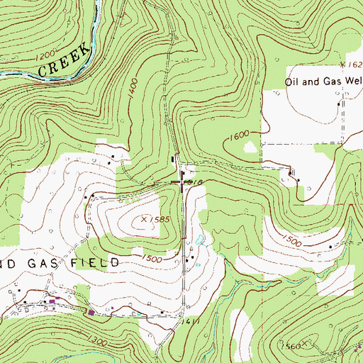 Topographic Map of Myers School (historical), PA