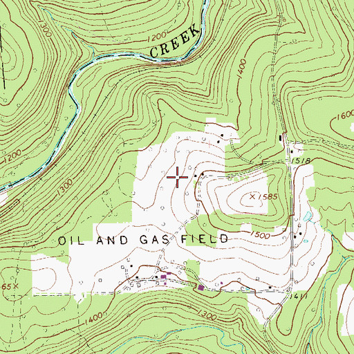 Topographic Map of Wrights Siding (historical), PA