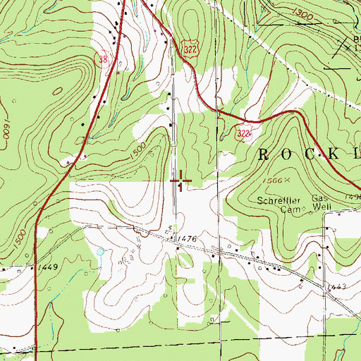 Topographic Map of Lamberton School, PA