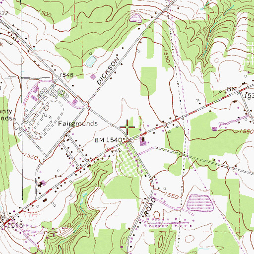 Topographic Map of Rolf School, PA