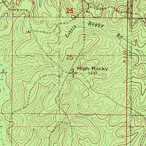Topographic Map of High Rocky Hill, AL