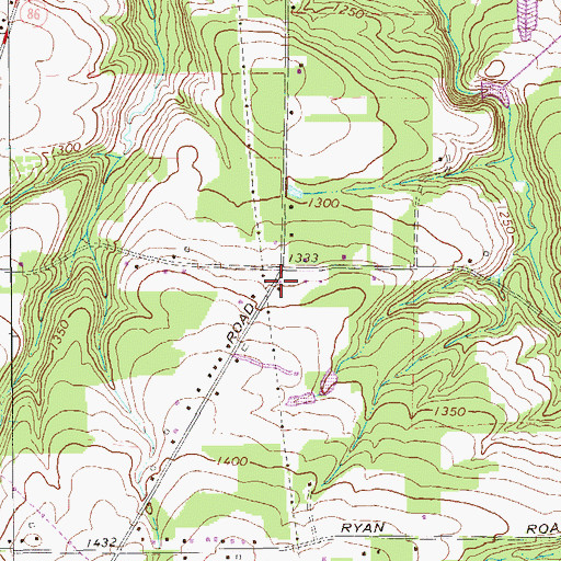Topographic Map of Gibson School, PA