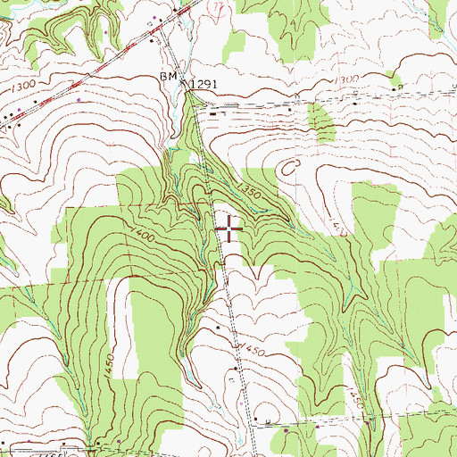 Topographic Map of Delamater School (historical), PA