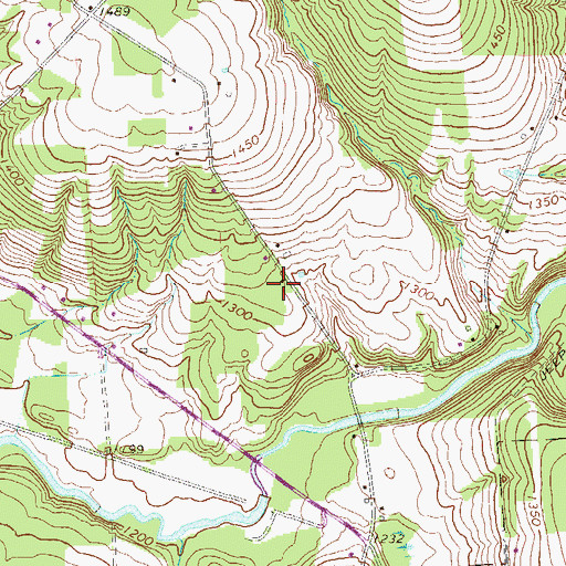 Topographic Map of McCullough School, PA