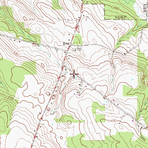 Topographic Map of Gilmer School, PA