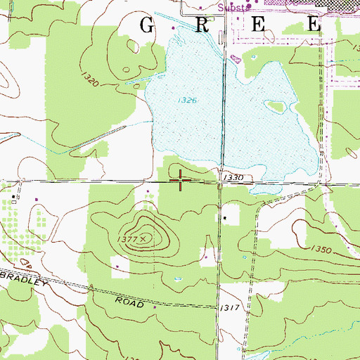 Topographic Map of Dice School (historical), PA