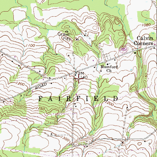 Topographic Map of Mallory School, PA