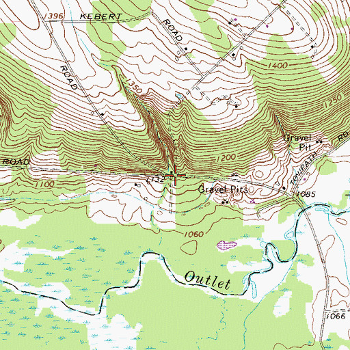 Topographic Map of Berrie School, PA