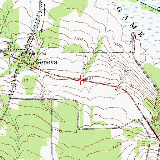 Topographic Map of Clark School (historical), PA