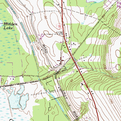 Topographic Map of Trace School, PA