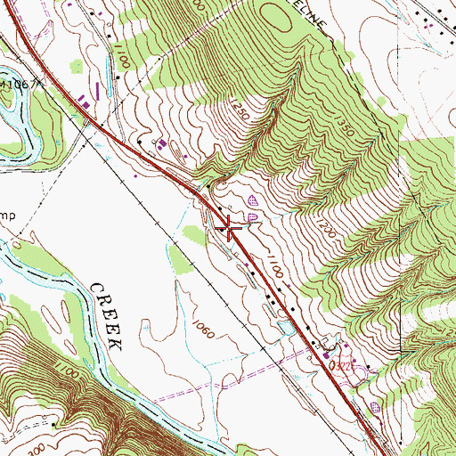 Topographic Map of Orris School, PA
