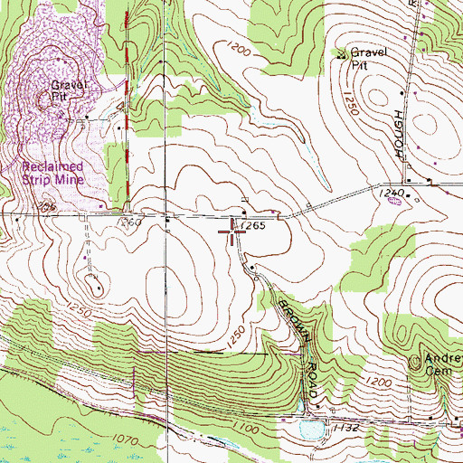 Topographic Map of Brown Hill School (historical), PA