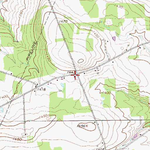 Topographic Map of Laird School, PA