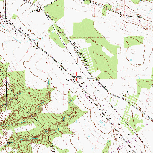 Topographic Map of Byham School, PA