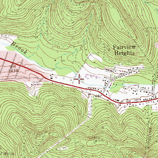 Topographic Map of Beechwood, PA