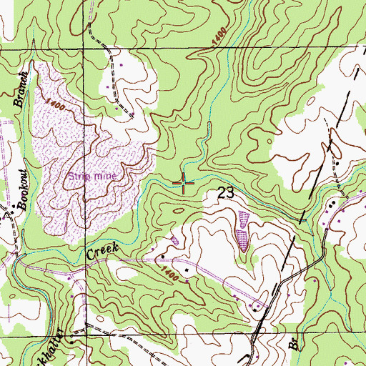 Topographic Map of Highfield Creek, AL