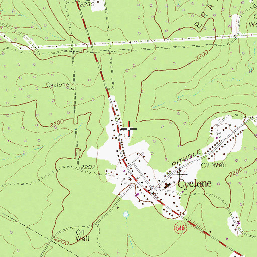 Topographic Map of Simpson, PA