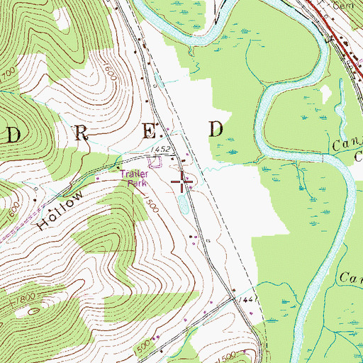 Topographic Map of Fowler Brook Church (historical), PA