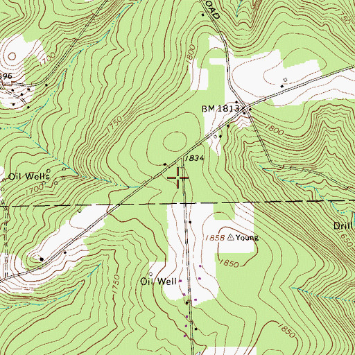 Topographic Map of White Chapel (historical), PA