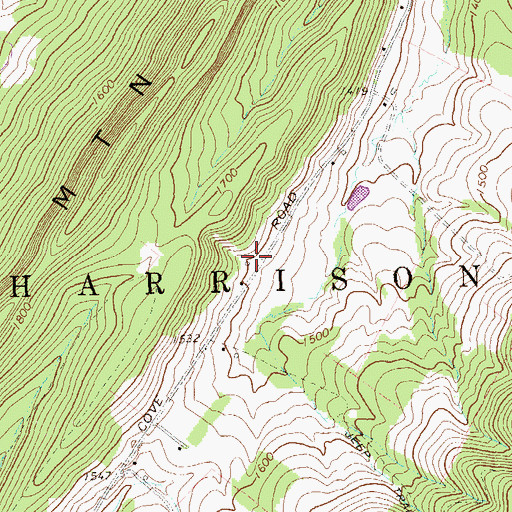 Topographic Map of Wertz School, PA