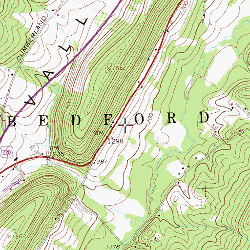 Topographic Map of Pender School (historical), PA