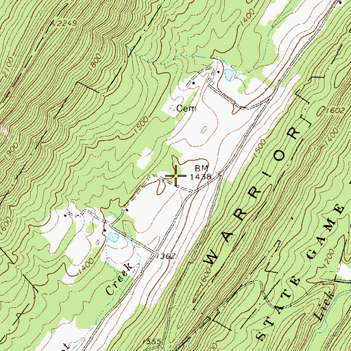 Topographic Map of Maple Grove School (historical), PA