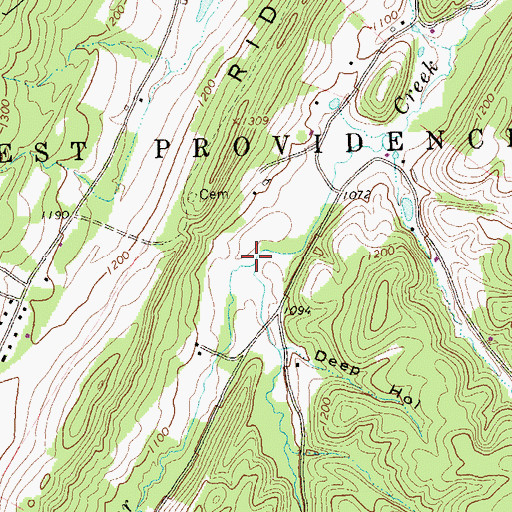 Topographic Map of Deep Hollow Run, PA