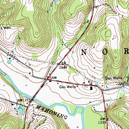 Topographic Map of Trade City Station, PA