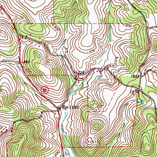 Topographic Map of Ox Hill School, PA