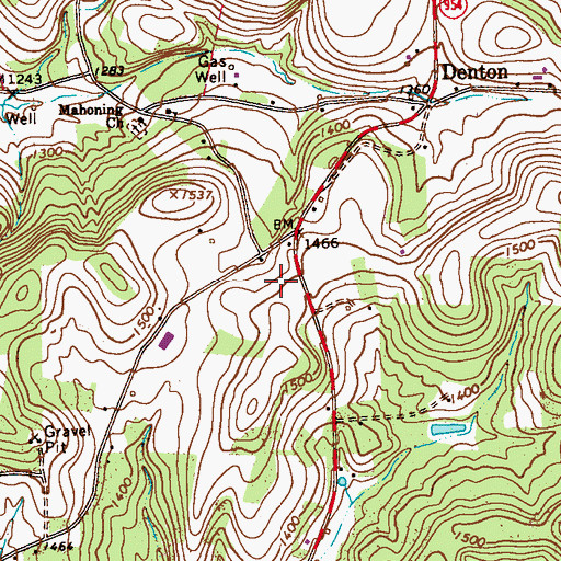 Topographic Map of Davis School (historical), PA